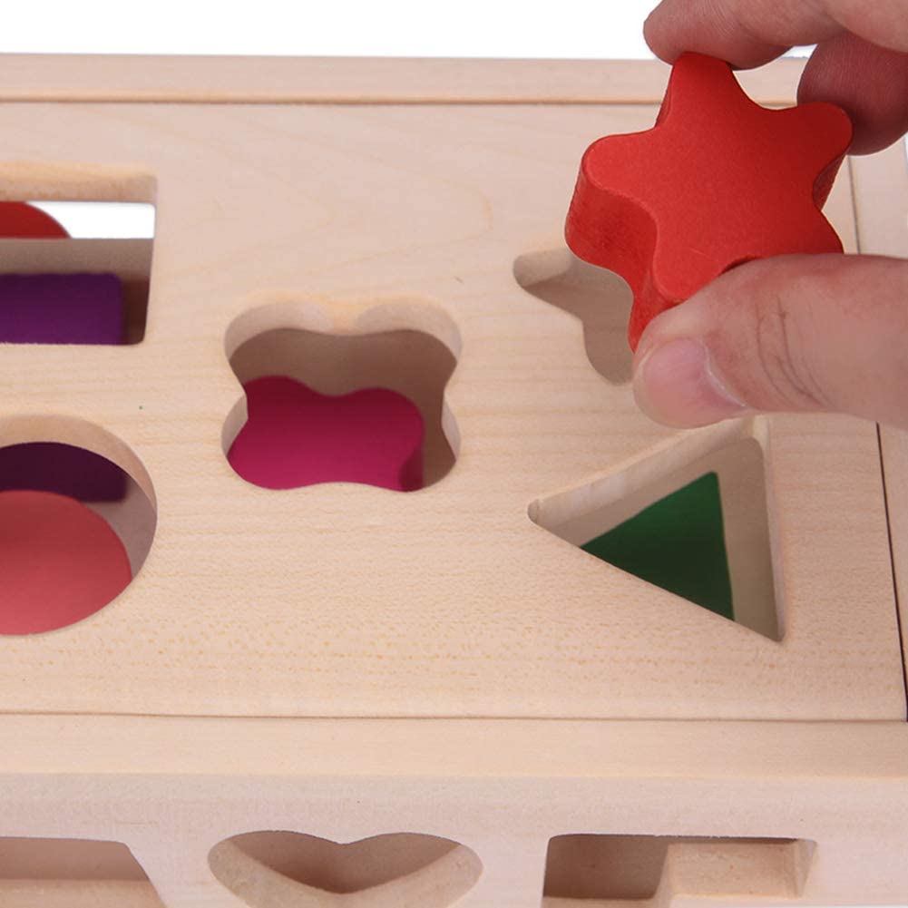 El kit de juego de madera para coche Cubo (15 formas)
