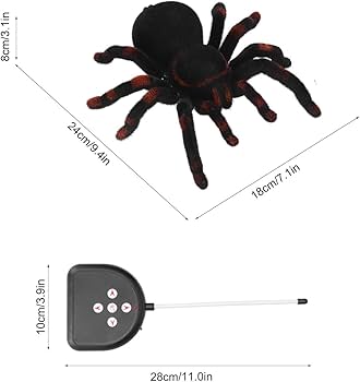 Fidtoy Juguete de Tarántula Araña con Control Remoto – Araña Realista en Movimiento para Niños Mayores de 8 Años