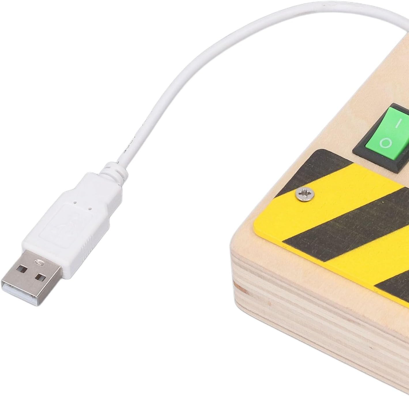 idtoy LED Busy Board Montessori Sensory Switch Toy for Toddlers Light Switch Activity Board with Wires Buttons Fine Motor Skills Travel Quiet Toy Gift