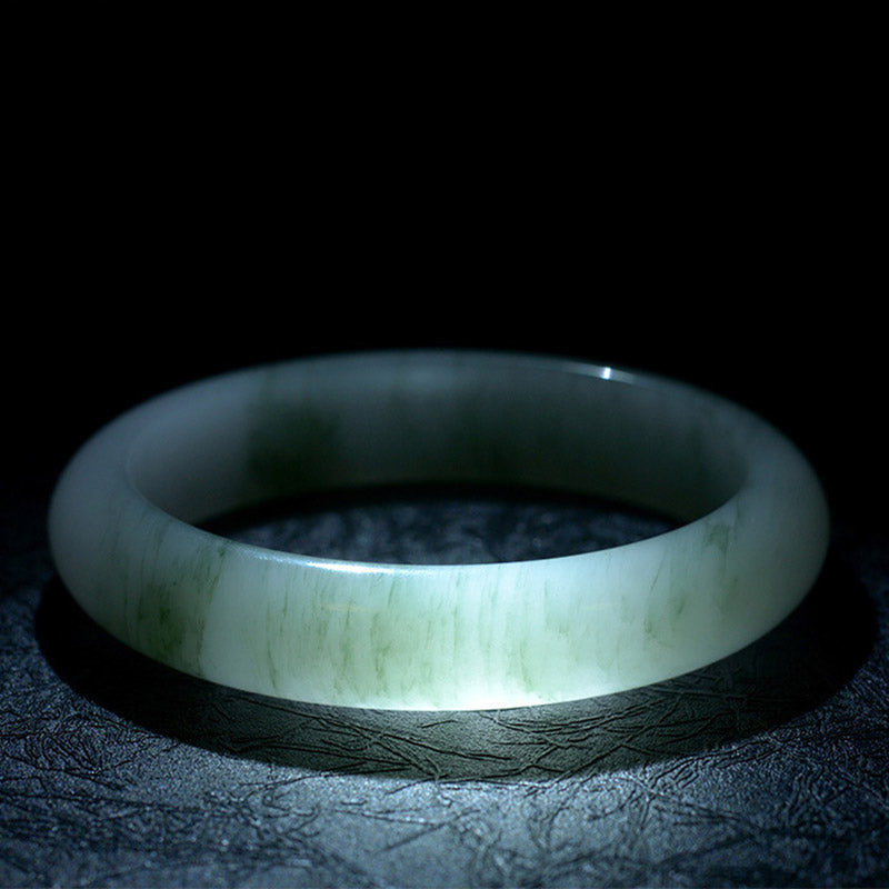Buddha Stones Natural Jade Luck Healing Bangle Bracelet Bracelet BS 2