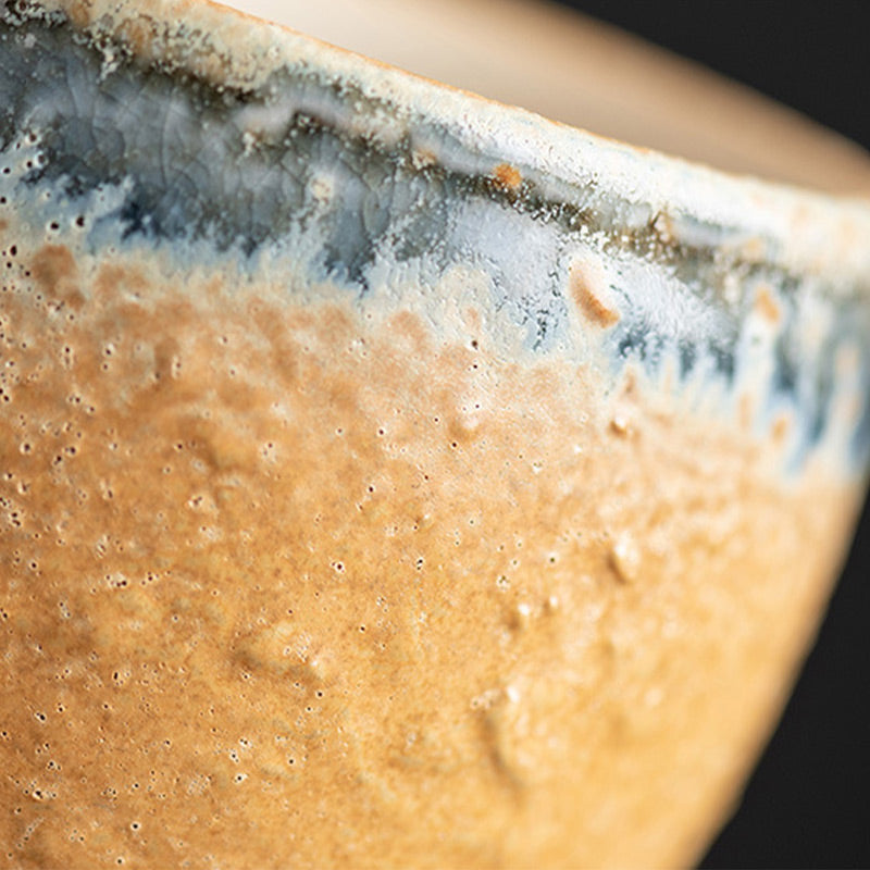 Buddha Stones Sunflower Kiln Change Ceramic Coffee Mug Tea Latte Espresso Coffee Cup 250ml Coffee Mug BS 12