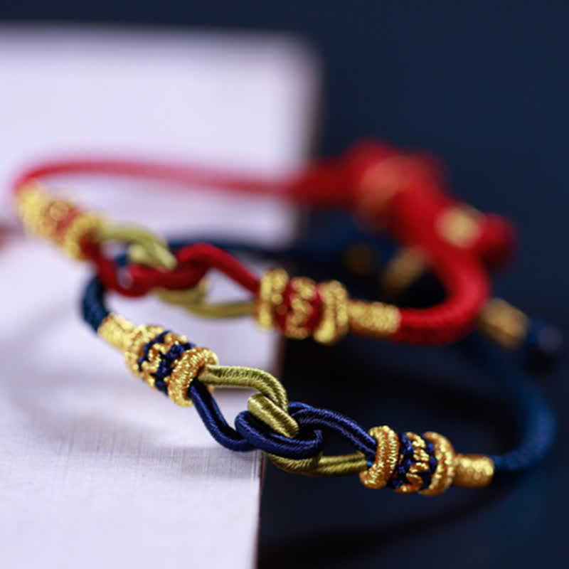 Buddha Stones Handmade Knotting Faith Strength Braid String Bracelet Bracelet BS 1