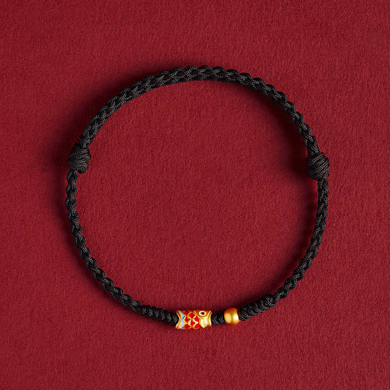 FREE Today: Lucky Koi Fish Success Braided Rope Bracelet FREE FREE Koi Fish Black(Wrist Circumference 14-18cm)