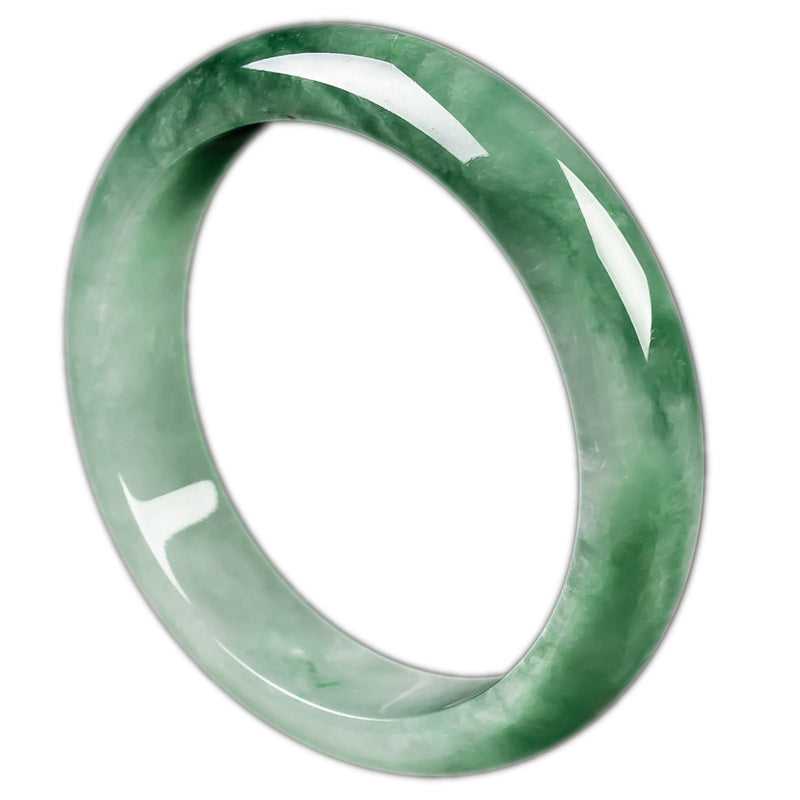 Buddha Stones Natural Jade Fortune Blessing Bangle Bracelet Bracelet BS 10