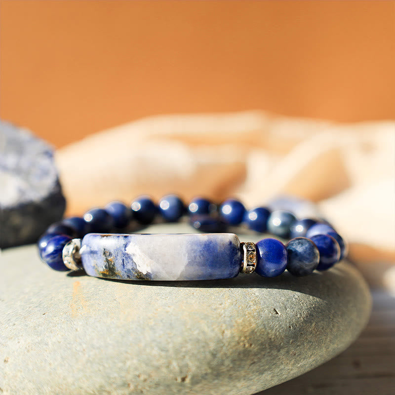 Foviel Natural Quartz Love Heart Healing Beads Bracelet