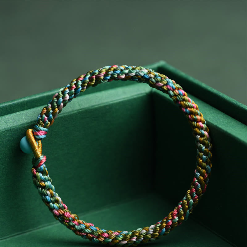Buddha Stones Colorful Rope Luck Handcrafted Braided Child Adult Bracelet Bracelet BS 3