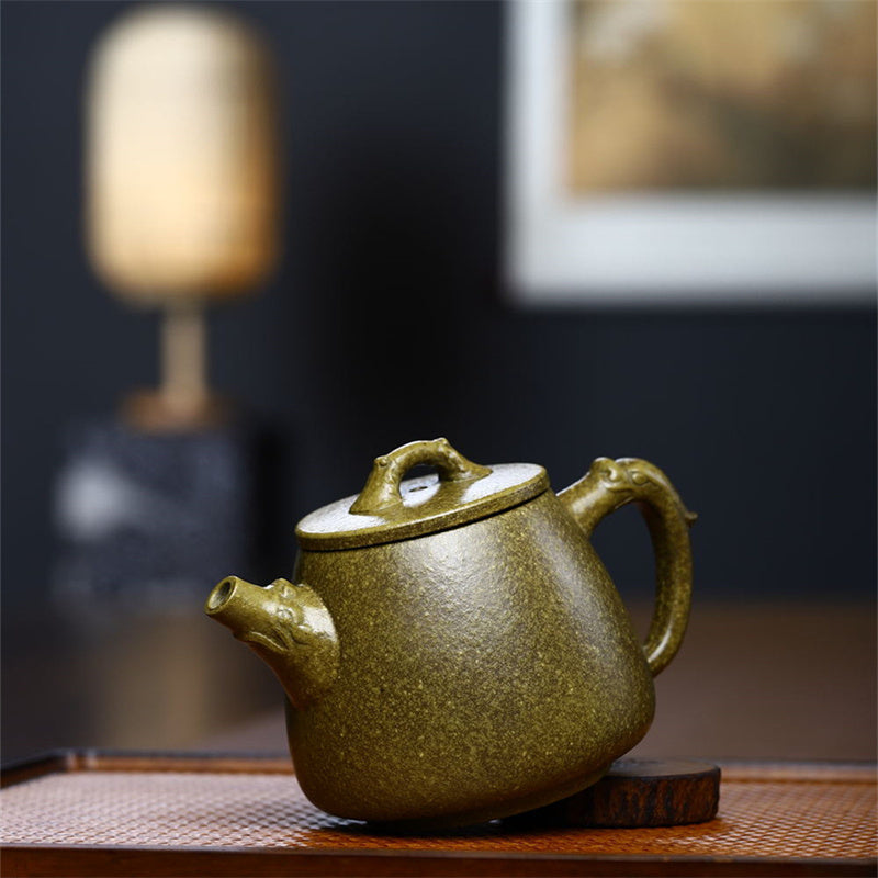 Buddha Stones Yixing Semi-handmade Yellow Green Purple Clay Kung Fu Teapot 240ml Teapot BS 1
