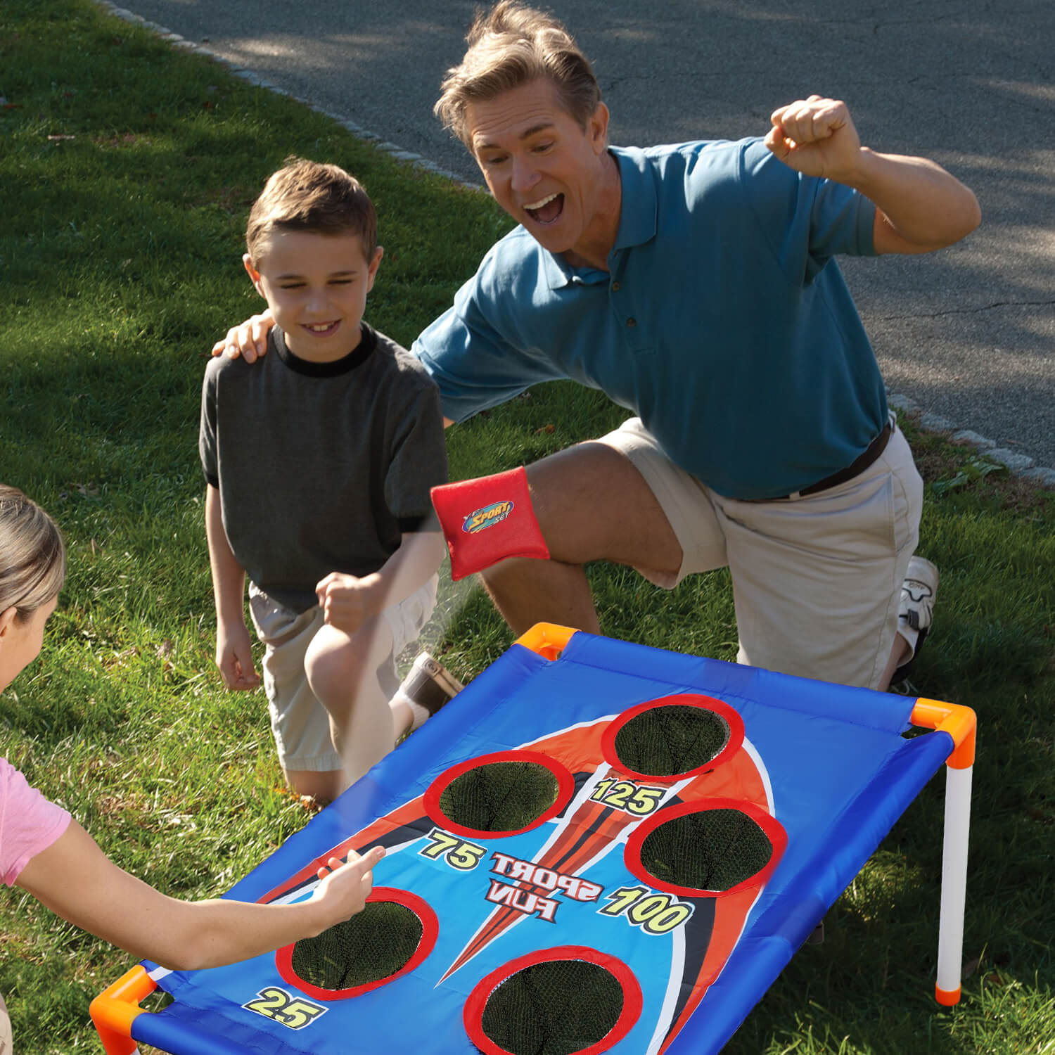 Juego de cornhole portátil Fidtoy para niños, para jugar en interiores y exteriores