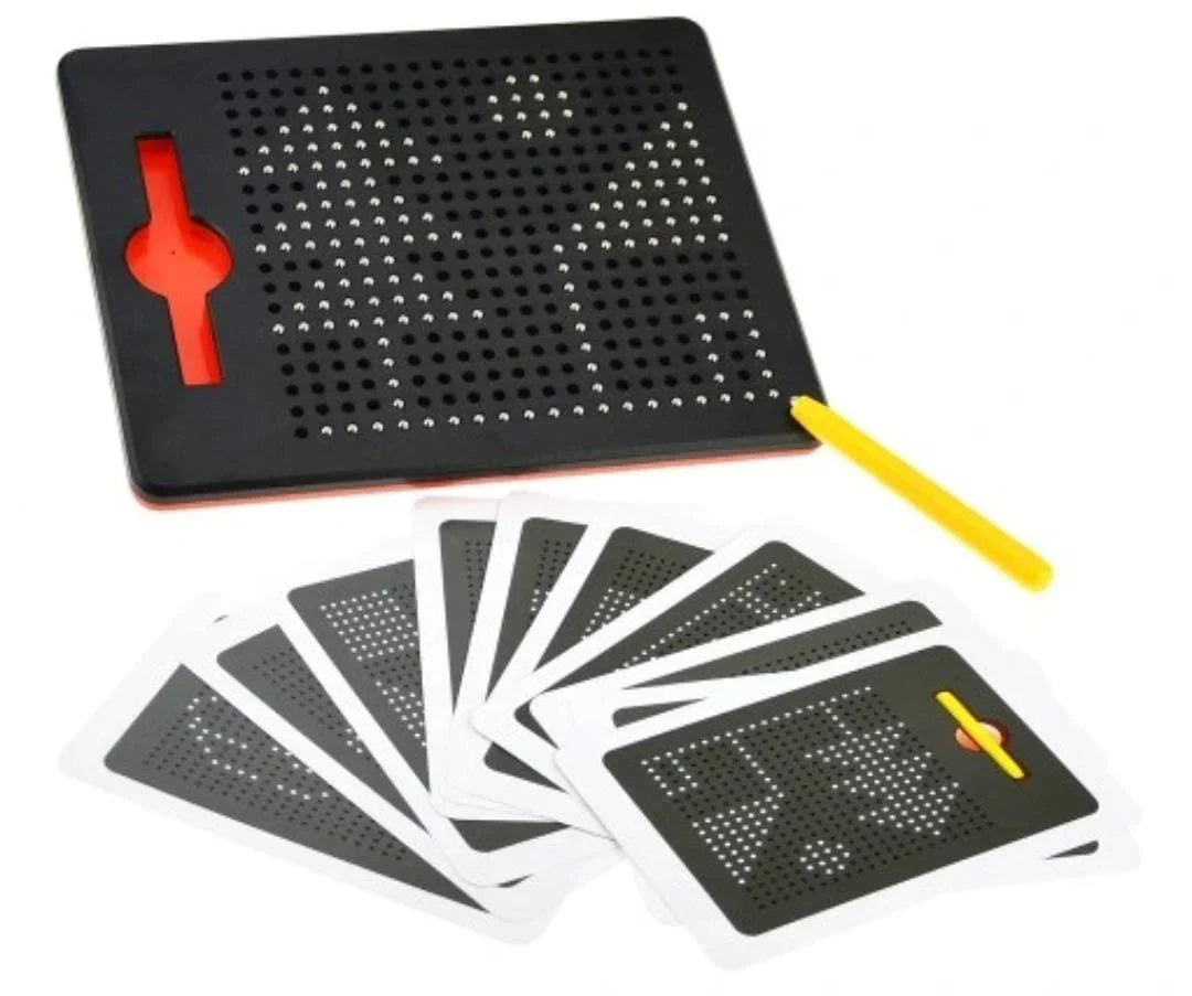 Fidtoy Small Freehand Magpad Drawing Pad with 10 Pattern Cards | Magnetic Drawing Toy