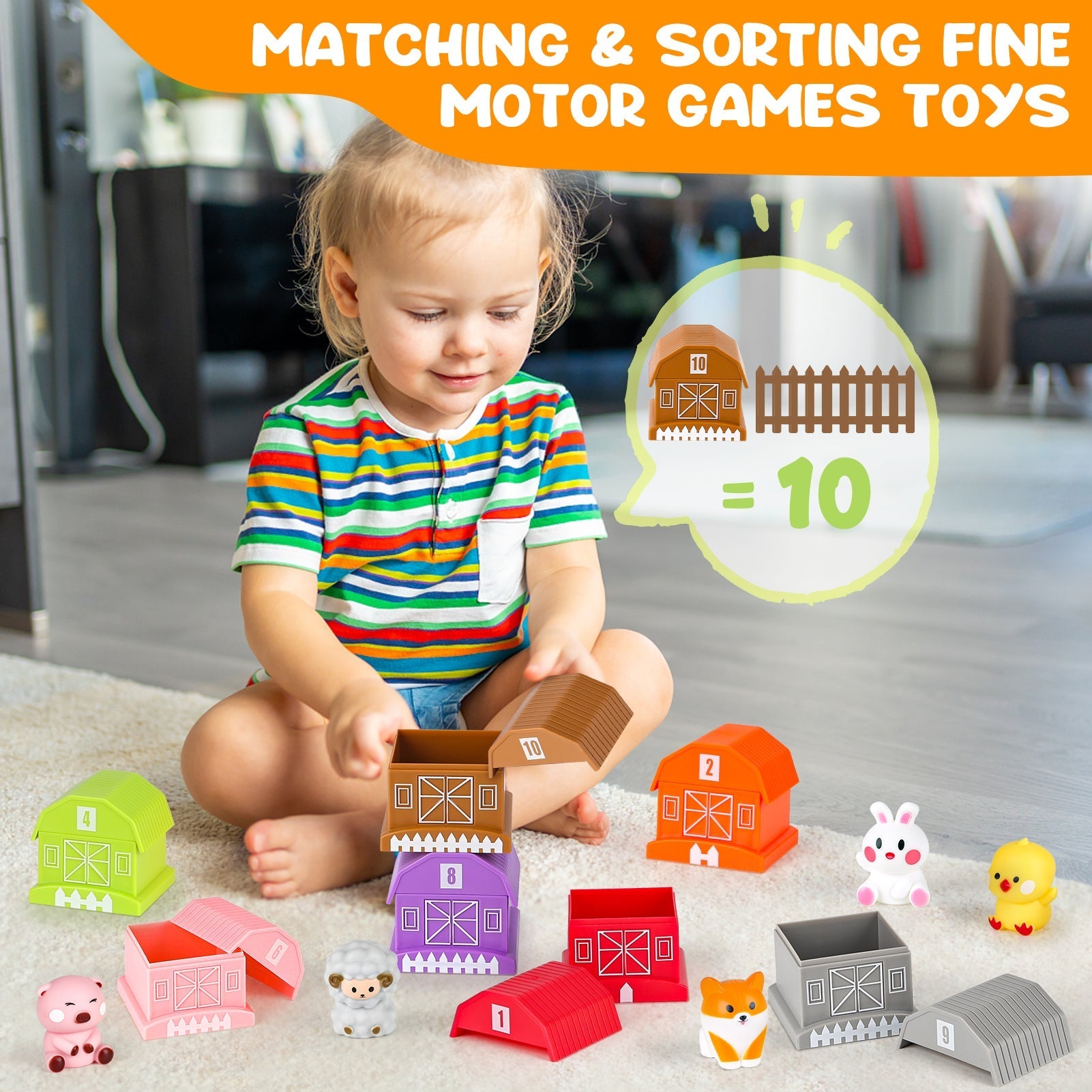 Set de juego didáctico de animales de granja Fidtoy