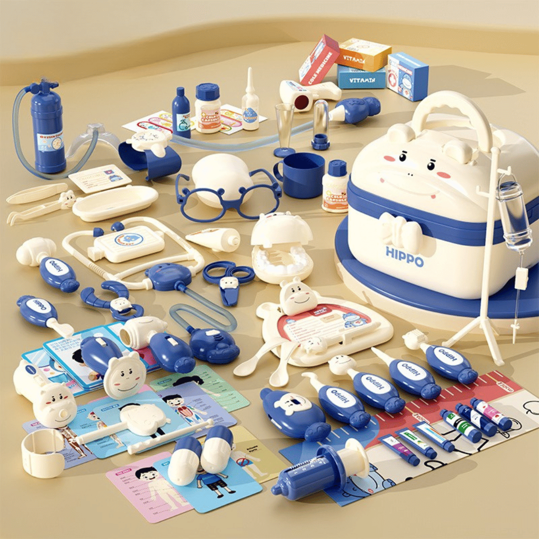 Hippo Doctors Set™ - Mini Doctors in Action - Juego de Doctor de Juguete
