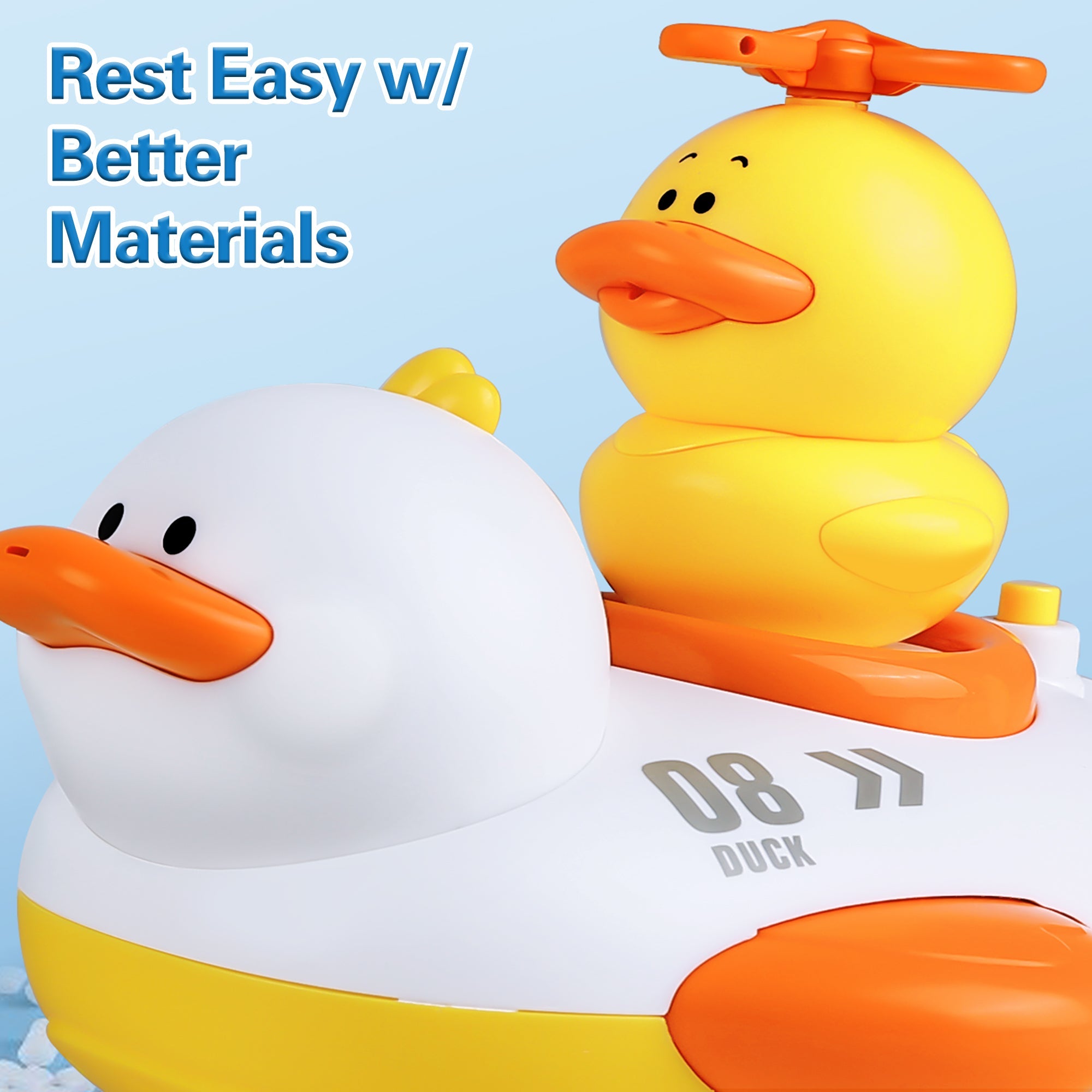 Juego de juguetes de baño Fidtoy Duck con patos rociadores y cabezales de ducha