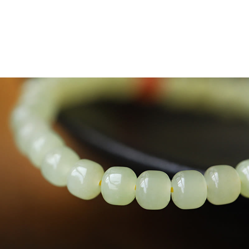 Natural Hetian Jade Pumpkin Amber Red Agate Crystal Prosperity Bracelet Bracelet BS 11