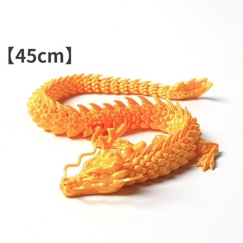 Buddha Stones Feng Shui Dragon Luminous 3D Printed Dragon Luck Success Home Decoration Decorations BS Golden Dragon 45cm