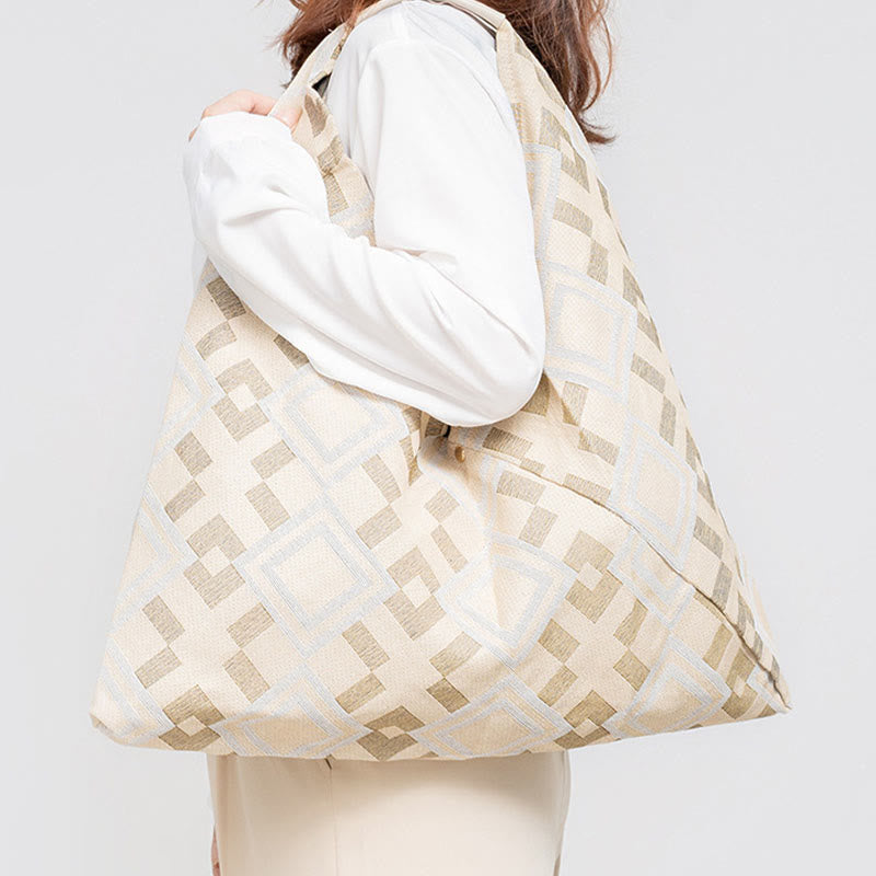 Buddha Stones Geometry Tiger Flowers Leopard Stripes Print Underarm Triangle Shoulder Bag Handbags BS 8