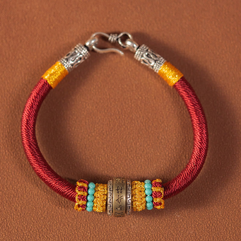 Buddha Stones Handmade Tibetan Amulet King Kong Knot Luck Protection Braided Bracelet Bracelet BS Red 19cm for Weight Range (90-100 kg)