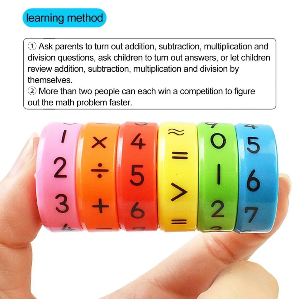 Fidtoy Mini Rotating Magnetic Math Operation Wheel for Kids Hands On Arithmetic Learning Toy Age 3+