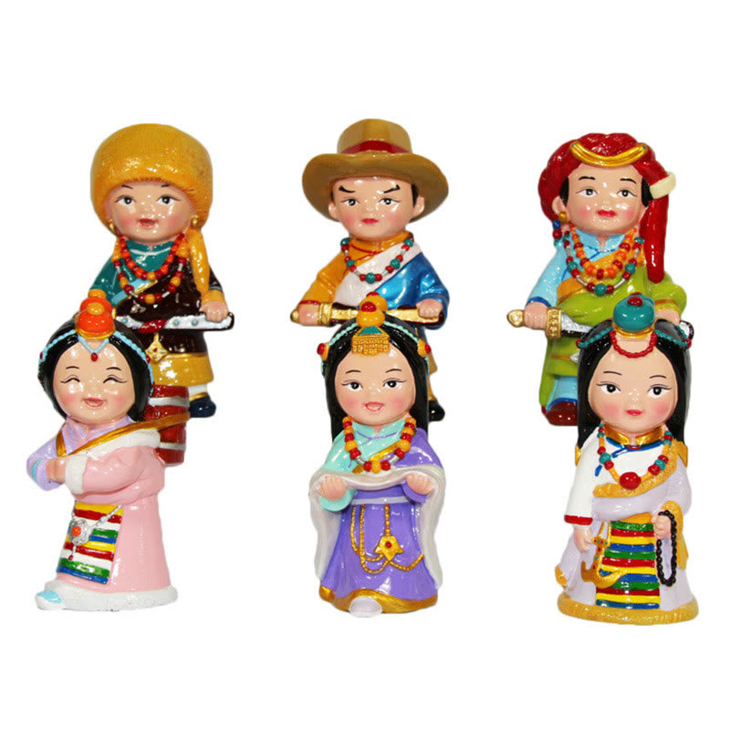 Buddha Stones Hand Painted Tibetan Figures Creative Home Office Car Decoration Ornament Desk Decoration BS 30