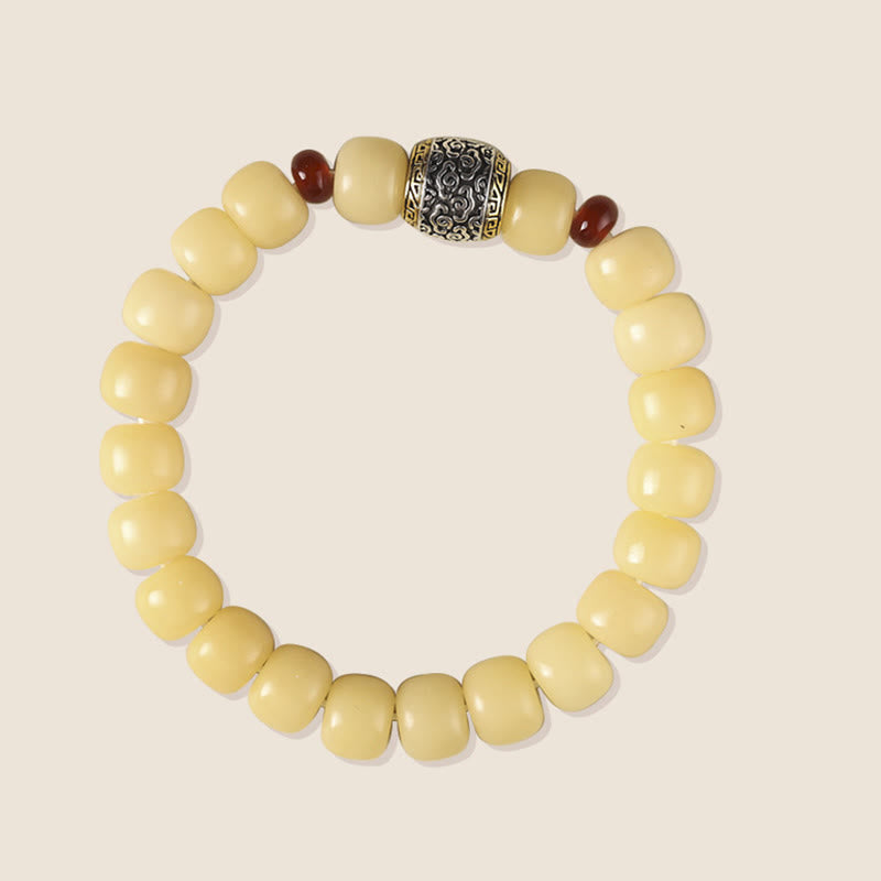 Buddha Stones Bodhi Seed Auspicious Cloud Fu Character Bead Peace Bracelet Bracelet BS 9