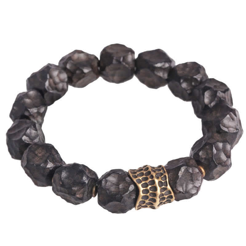 Buddha Stones Ebony Wood Copper Peace Balance Couple Bracelet Bracelet BS 8