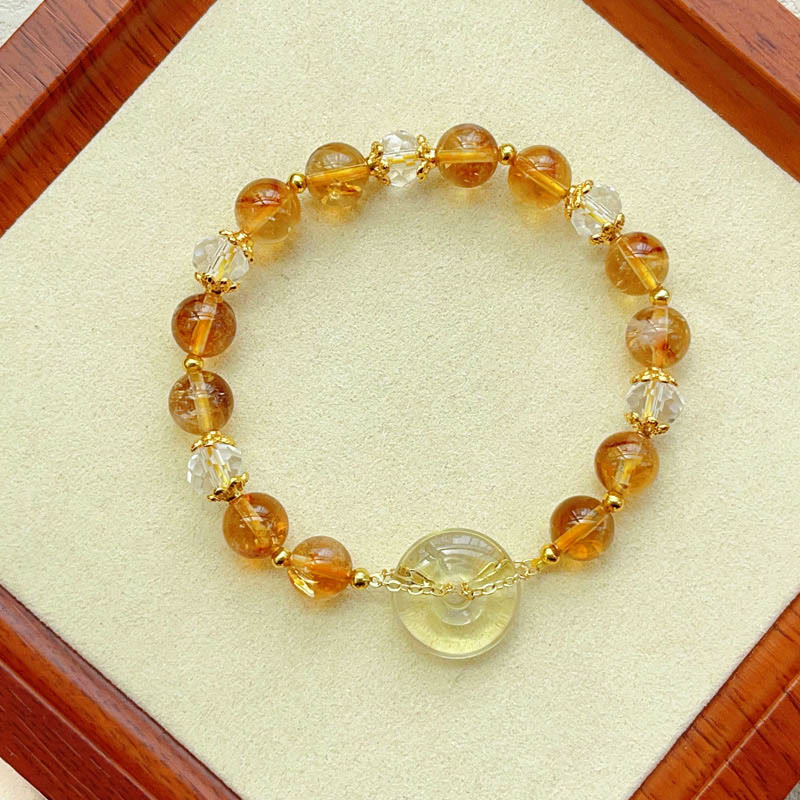 Buddha Stones Peace Buckle Citrine Crystal Prosperity Bracelet 2