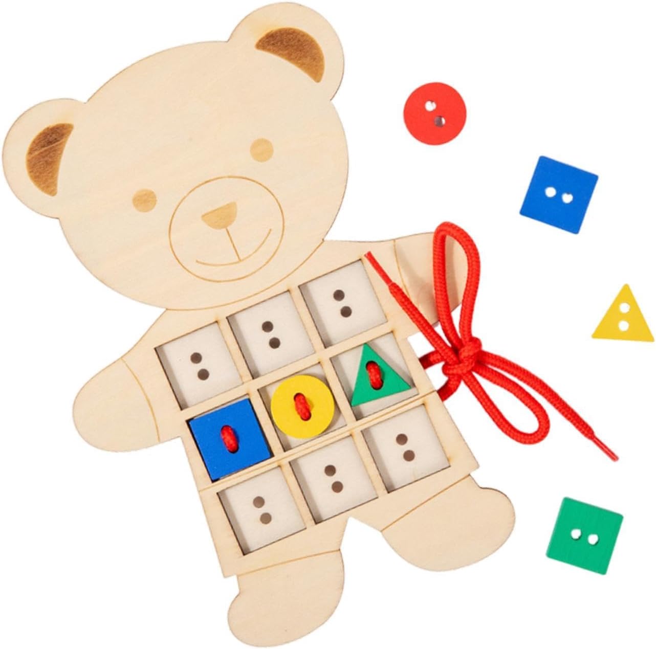 Esquirla Jogo de Encaixe de Cartões para Desenvolvimento Infantil - Jogo de Combinação de Fios - Brinquedo Educativo para Habilidades Motoras - Brinquedo de