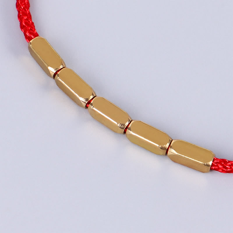 Buddha Stones Handcrafted Copper Bead Protection Braided String Bracelet Bracelet BS 3