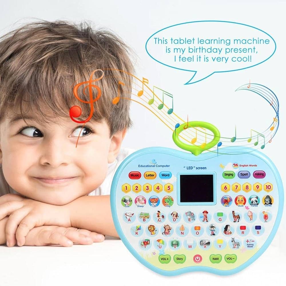 Fidtoy Ordinateur Éducatif Apple avec Écran LED pour Enfants