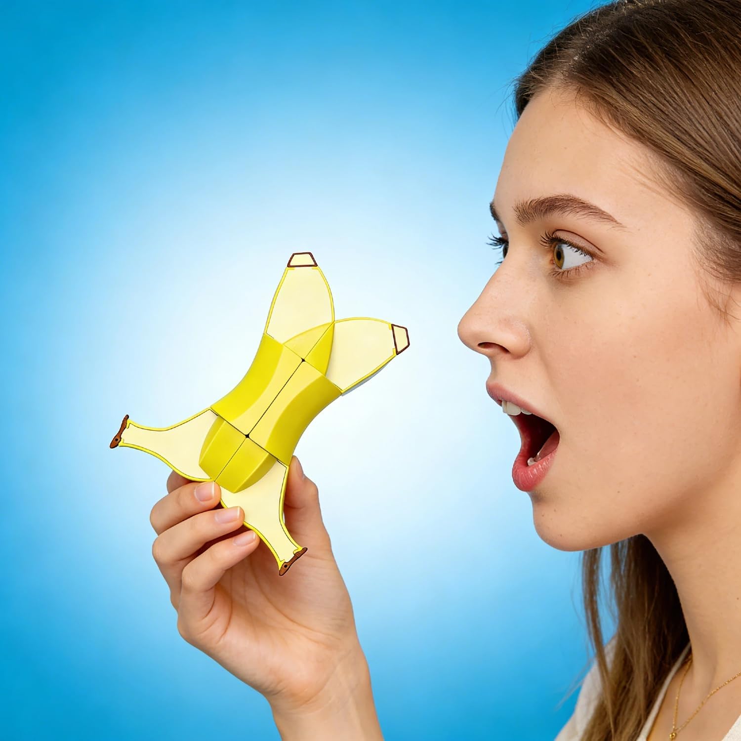Fidtoy Fruit Twist Cube Puzzle, Jouet pour Enfants de 3 Ans et Plus, Casse-tête Coloré en Forme de Banane pour la Coordination Œil-Main, la Mémoire, la Pensée Spatiale et la Résolution de Problèmes