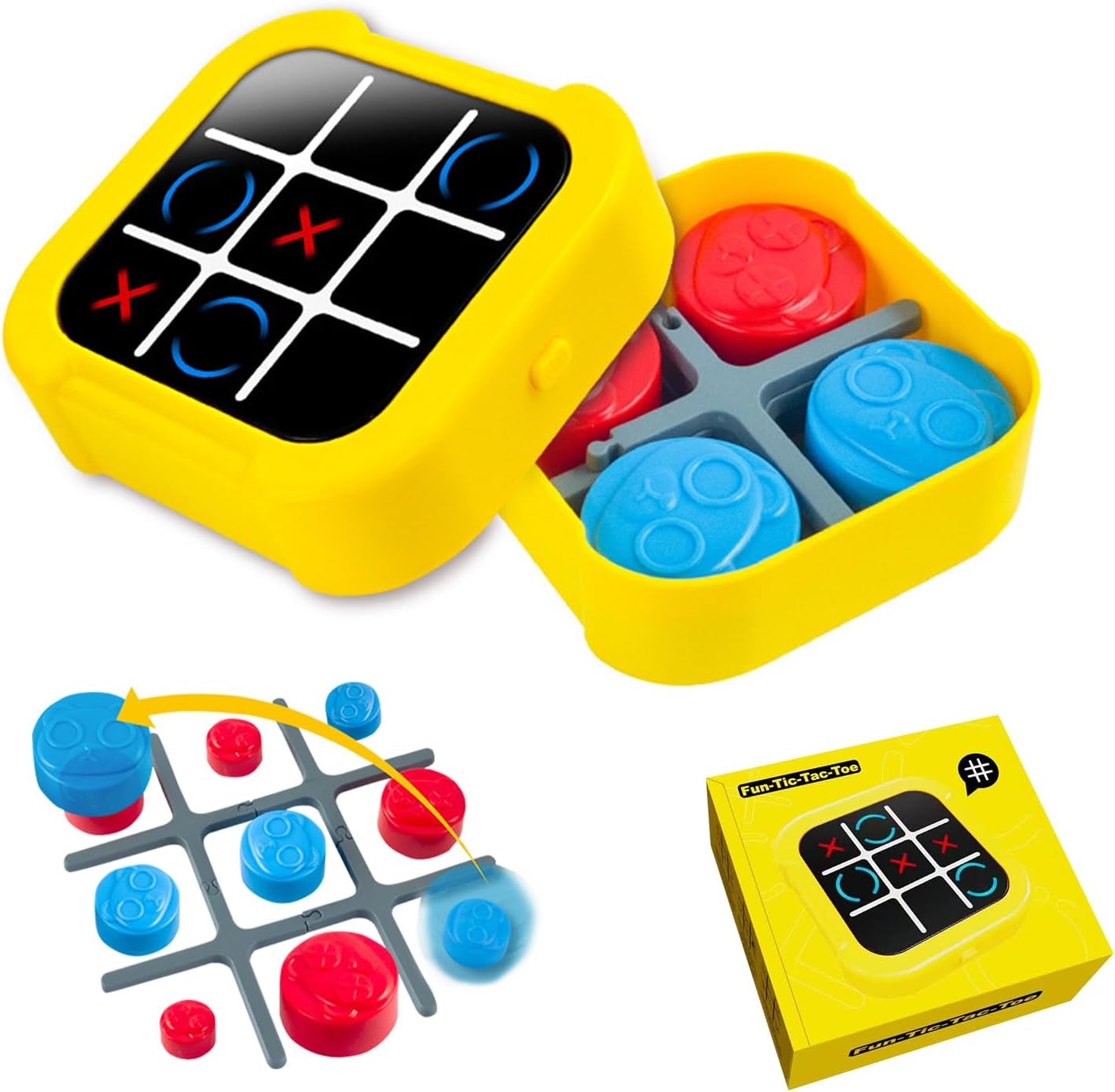 Juego de Puzle Táctil 5 en 1 de Tic Tac Toe Electrónico - 265