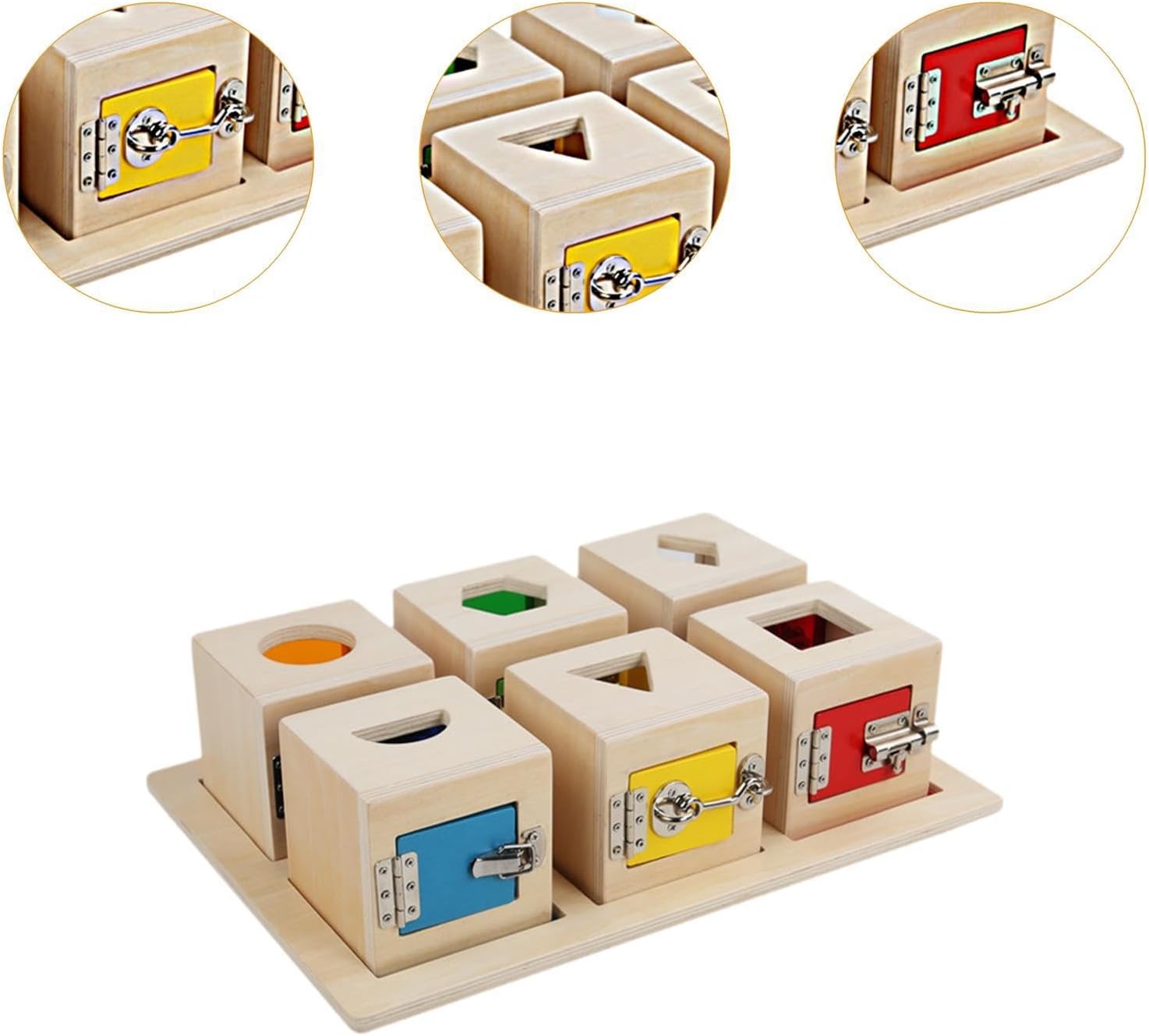 harayaa Caja de Bloqueo Montessori para niños, Tablero Ocupado, Juguetes educativos, Juguete Interactivo Suave para Padres e Hijos, Regalos de cumpleaños para