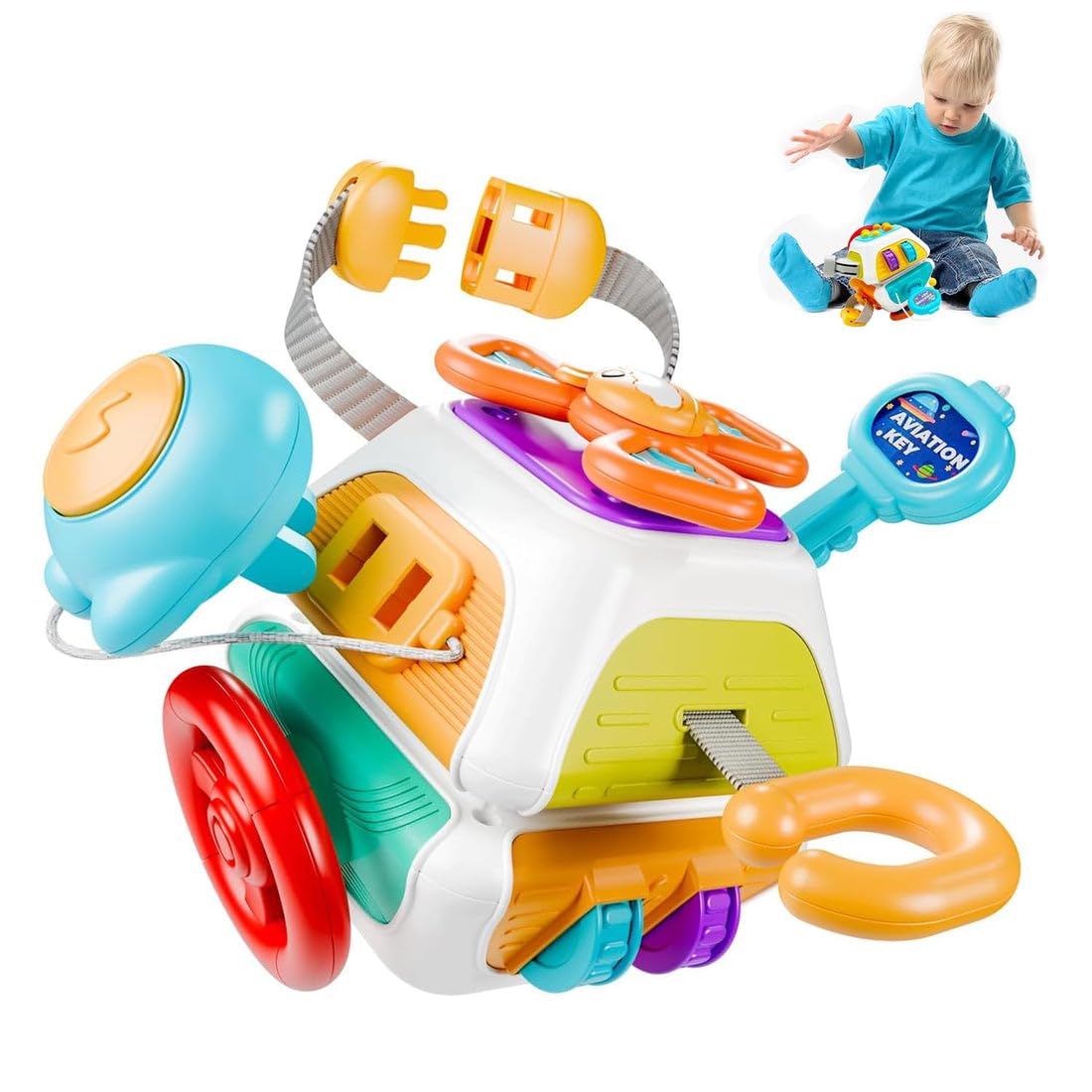 Cubo de aprendizaje sensorial Montessori 10 en 1 - 180