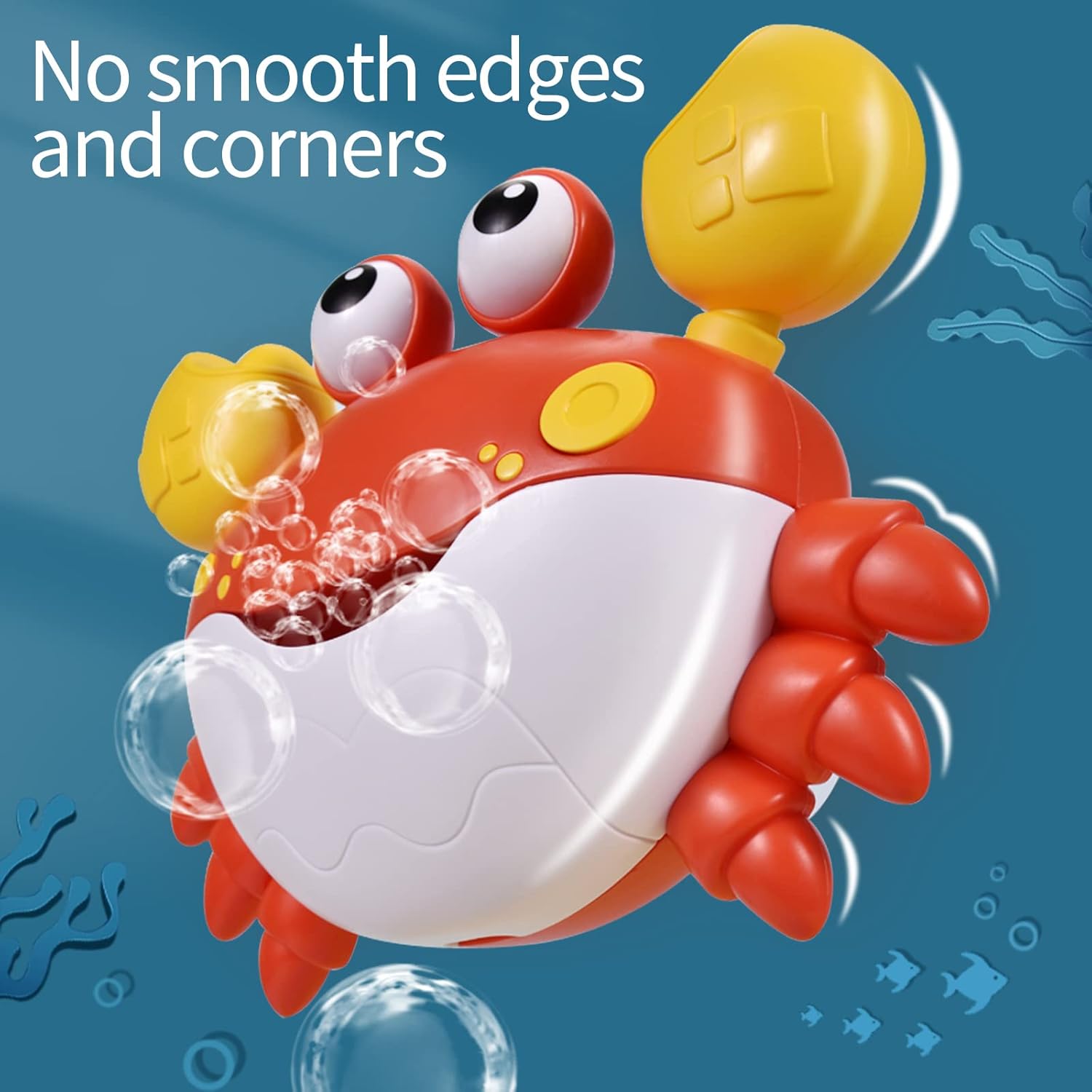 Fidtoy Musical Crab Bubble Bath Toy for Toddlers – Bubble Maker Bath Toy with Music for Kids