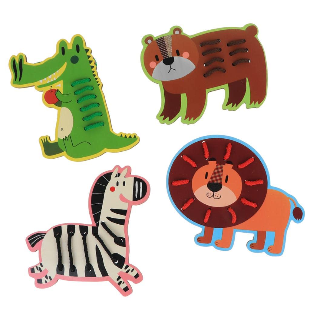 Creations Montessori Toys Lacing & Tracing Game Educational Toy Gift for Children AnimalToys & Hobbies|Preschool Toys & Pretend Play|Wooden & Handcrafted Toys