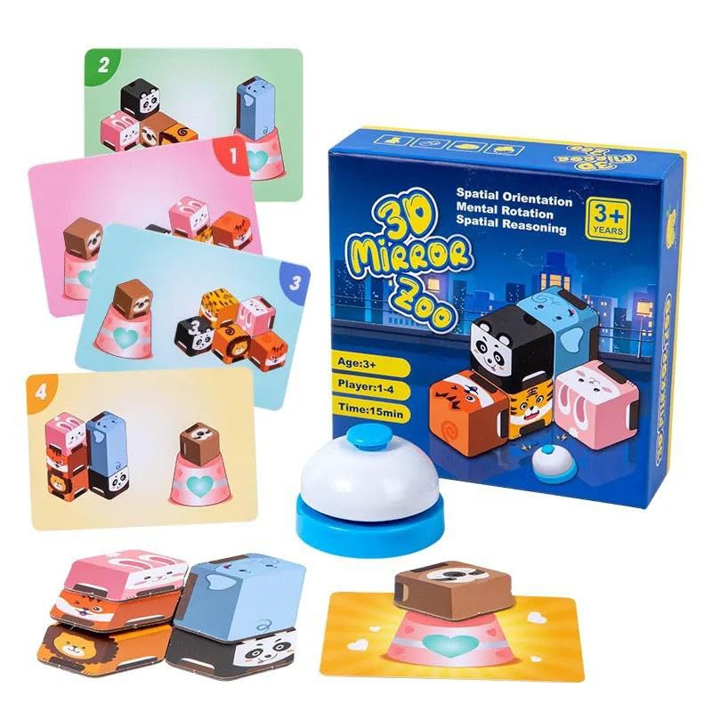 Fidtoy 3D Mirror Zoo Game for Animal Logic Learning
