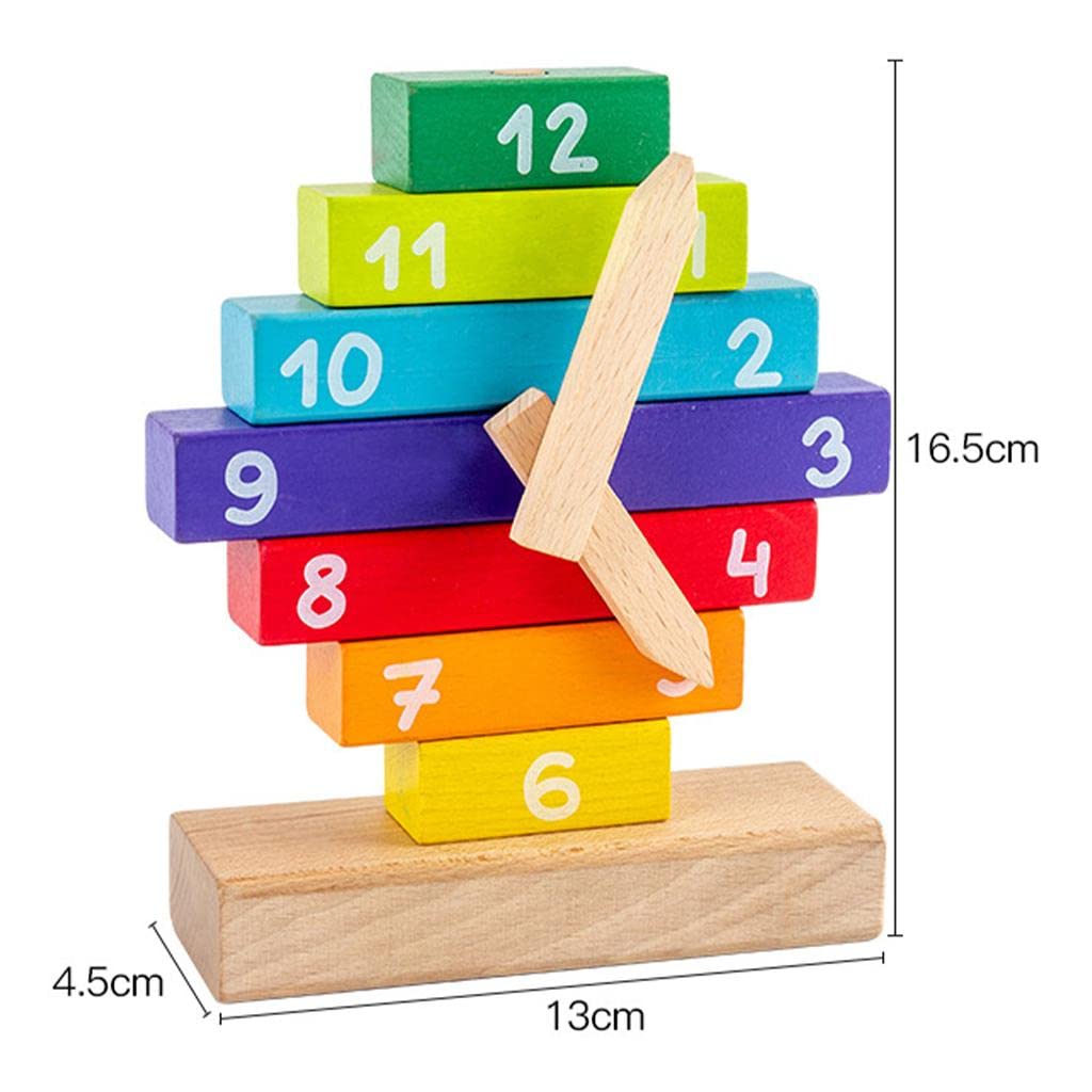 Puzle de construcción de reloj de madera