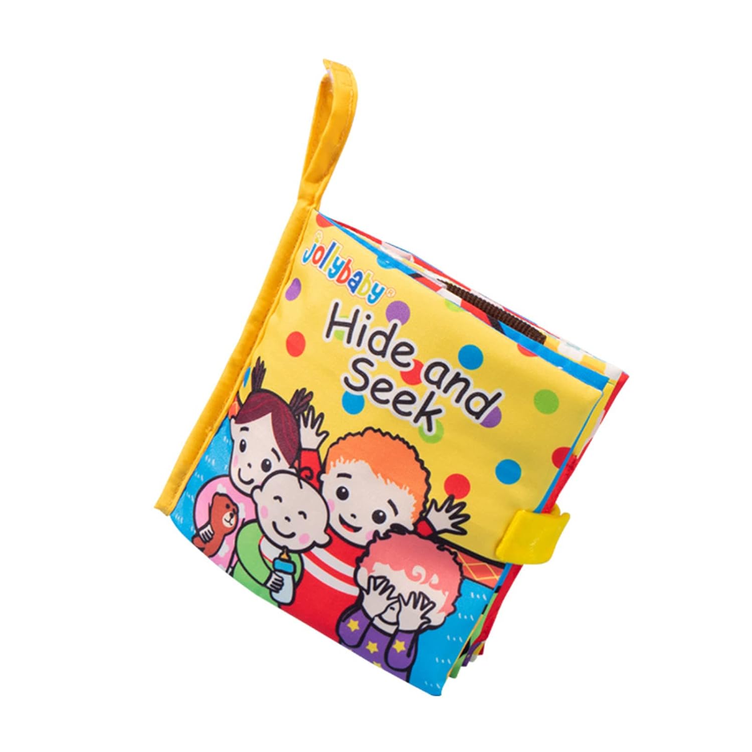 Jollybaby Baby Peek-a-boo Cloth Books, Touch & Feel Crinkle Soft Book for Babies, Infants & Toddler Early Development Interactive Stroller Toys(Hide and Seek)