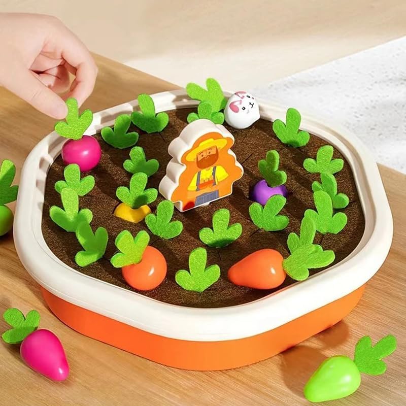 Fidtoy Radish Farm Carrot Pulling Memory Game for Kids