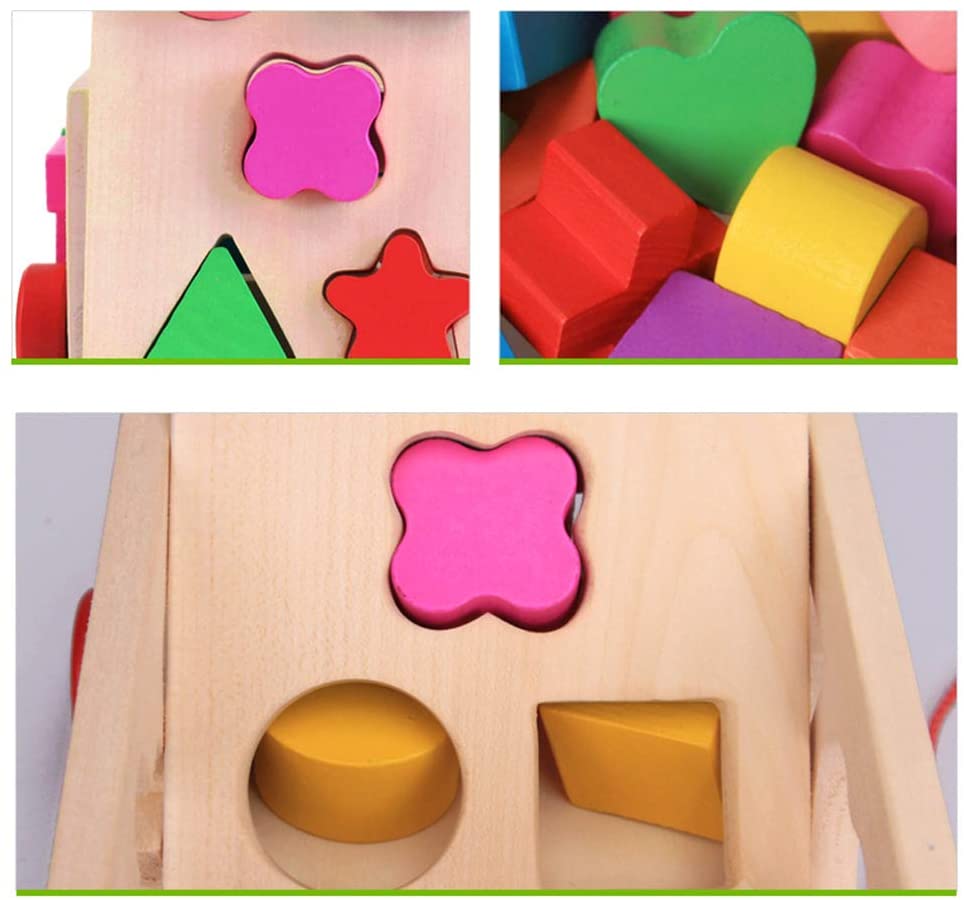 El kit de juego de madera para coche Cubo (15 formas)