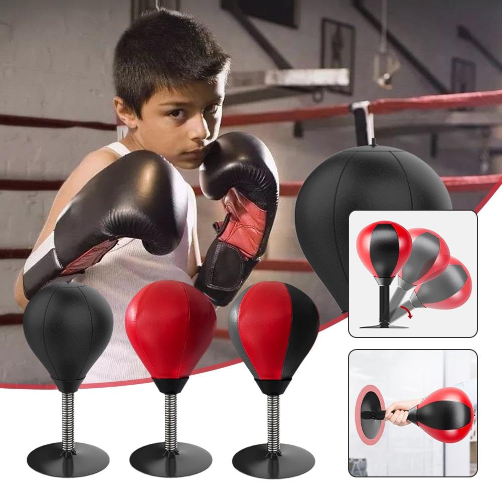 Saco de boxeo de mesa Fidtoy – Saco de boxeo con ventosa para usar en el escritorio
