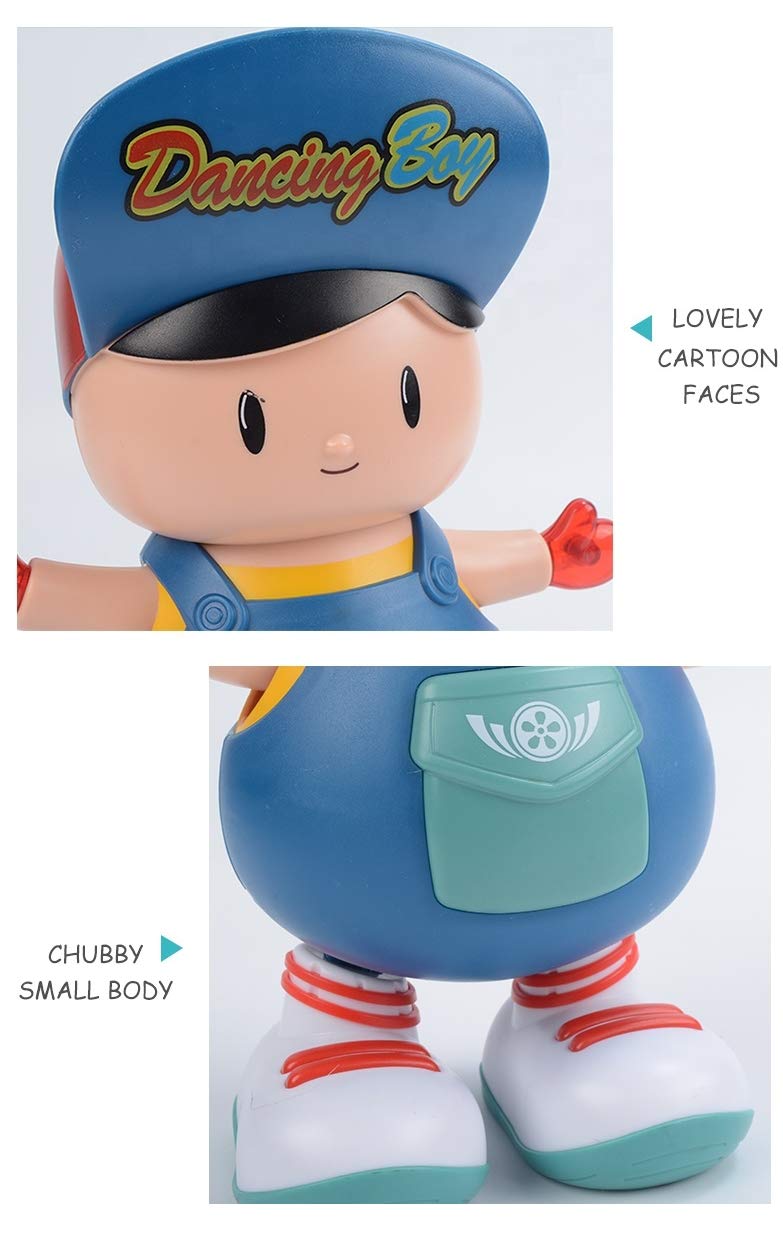 Fidtoy Dancing Boy Toy with Music Lights and Moving Action