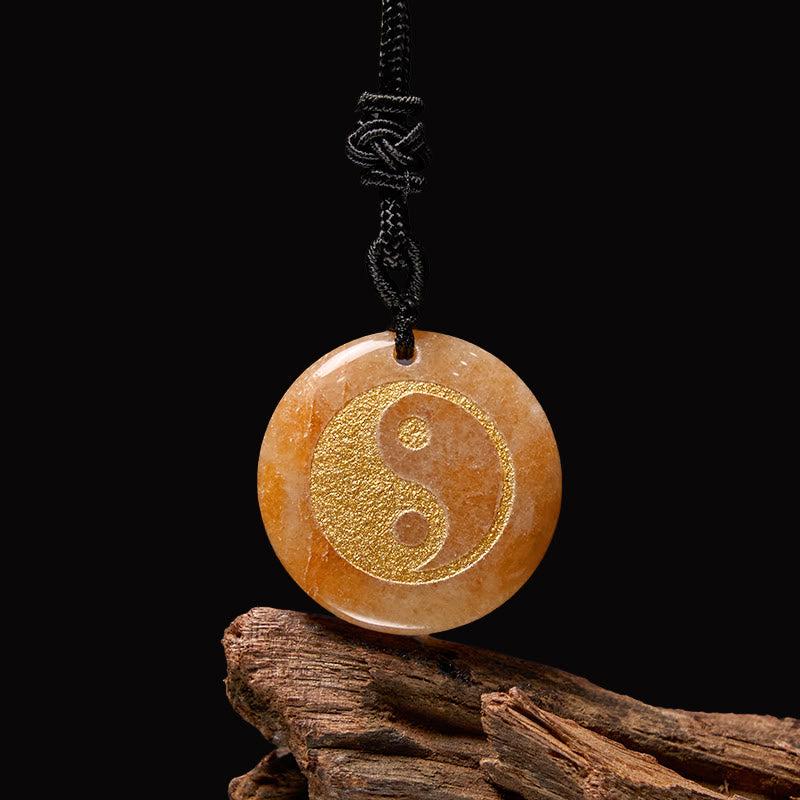 Buddha Stones Various Crystal Amethyst Tiger Eye Green Aventurine Yin Yang Spiritual Necklace Pendant Necklaces & Pendants BS 38