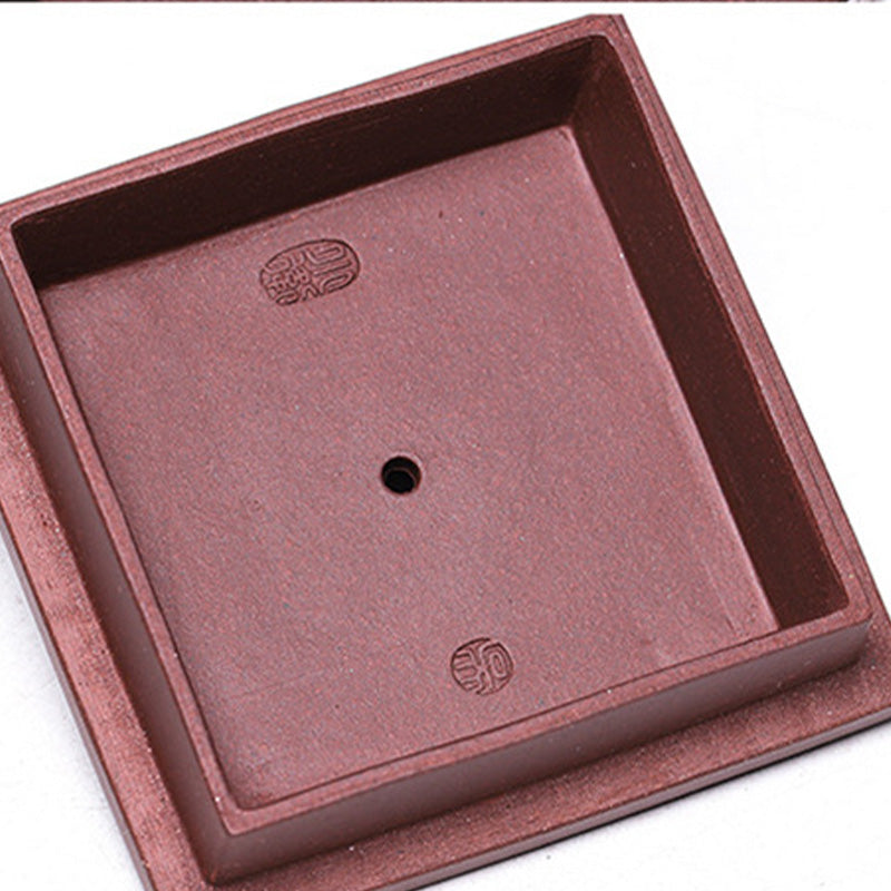 Buddha Stones Yixing All Handmade Gomoku Playing Chess Purple Clay Kung Fu Square Teapot 280ml Teapot BS 21