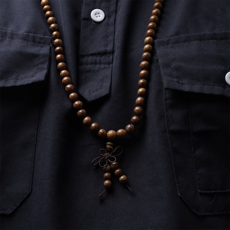 Buddha Stones 108 Mala Beads Bracelet Prayer Meditation Sandalwood Elastic Bracelet BS 15