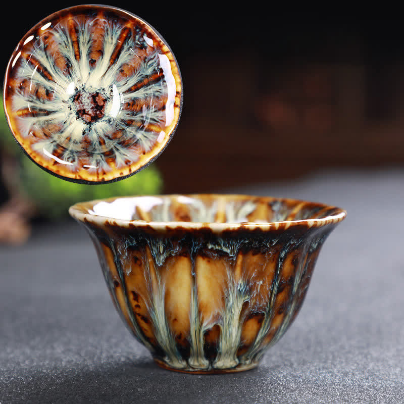 Buddha Stones Colorful Ceramic Teacup Home Office Tea Cups - BurlyWood - image 90