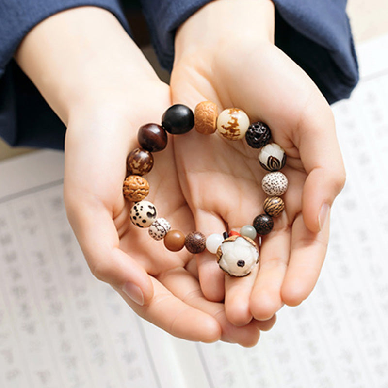 Buddha Stones Bodhi Seed Lotus Wisdom Peace Wrist Mala Bracelet Bracelet BS 6