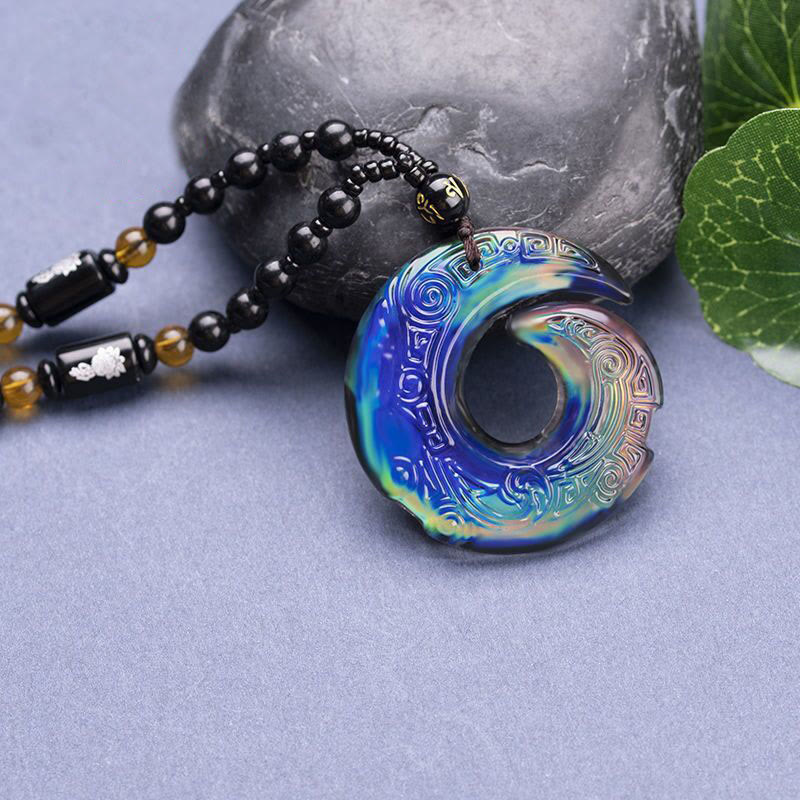 Color-Changing One's Luck Improves Design Pattern Liuli Crystal Necklace Pendant Necklaces & Pendants BS 7