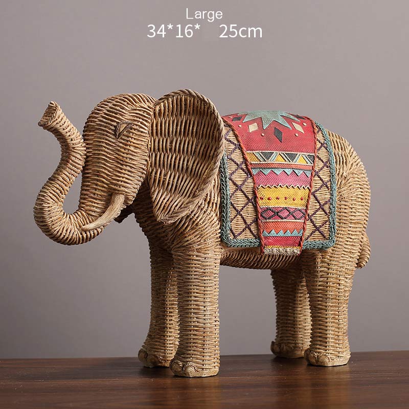Buddha Stones Elephant Resin Wisdom Wealth Home Decoration Decorations BS Large