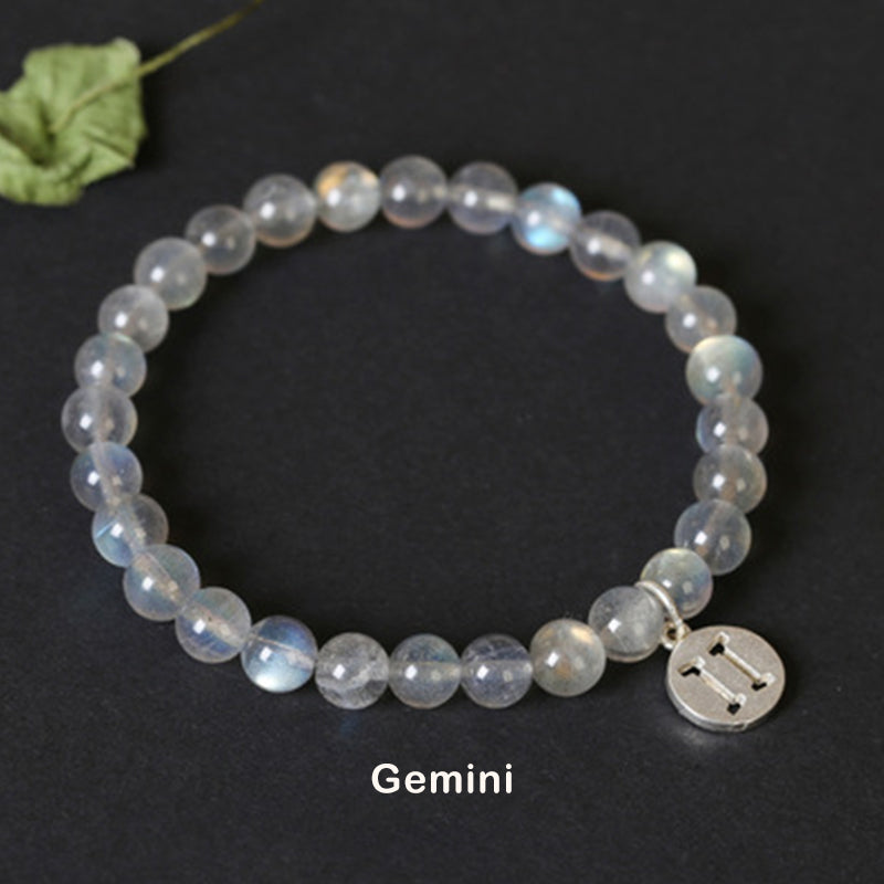 12 Constellations of the Zodiac Moonstone Charming Bracelet Bracelet BS Gemini
