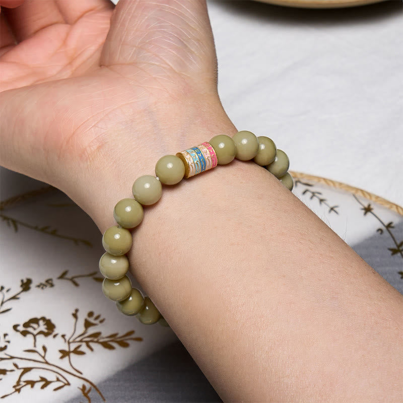 Foviel Natürliche Alashan Achat ermutigen Armband